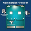 FD60 Steel Fire Door with Panic Bar for Emergency Exits