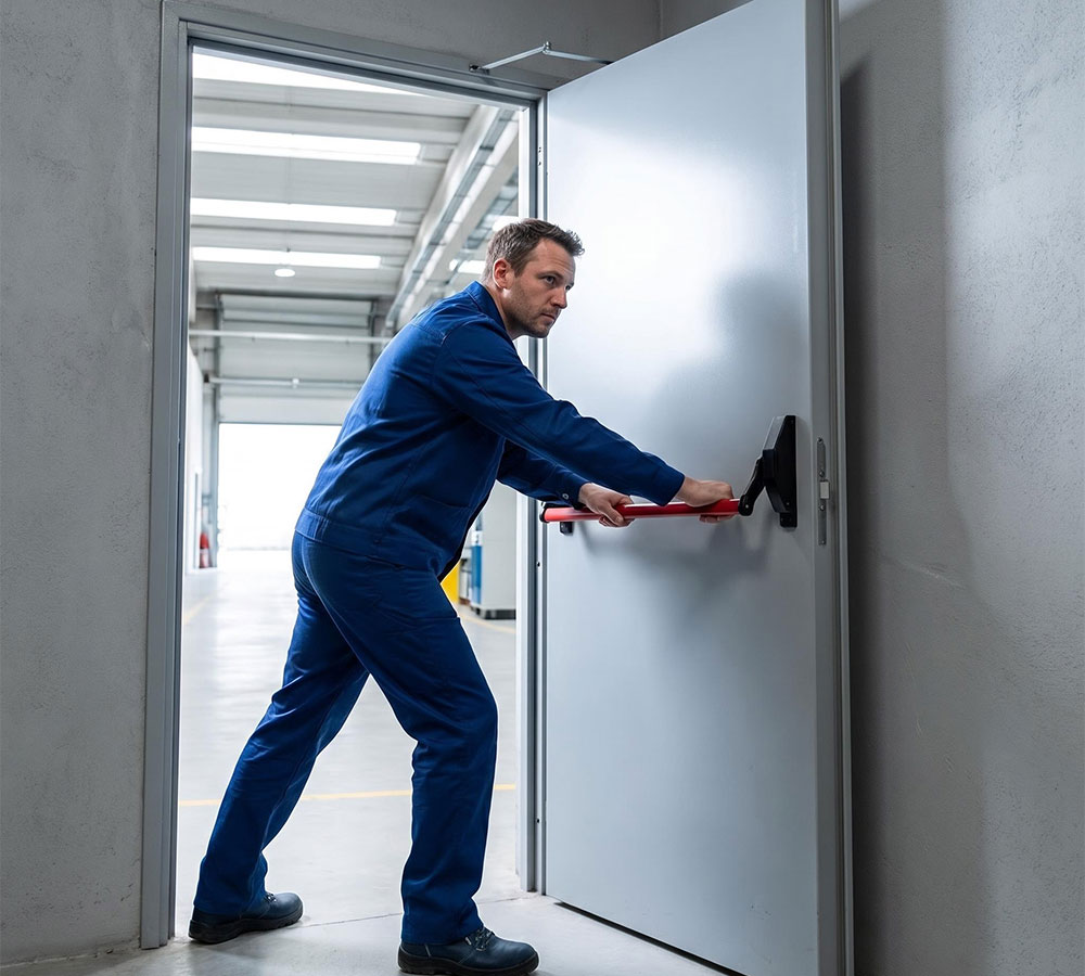Single exit doors for offices and low-traffic areas