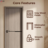 Laminate Flush Interior Doors Single Leaf Walnut Texture