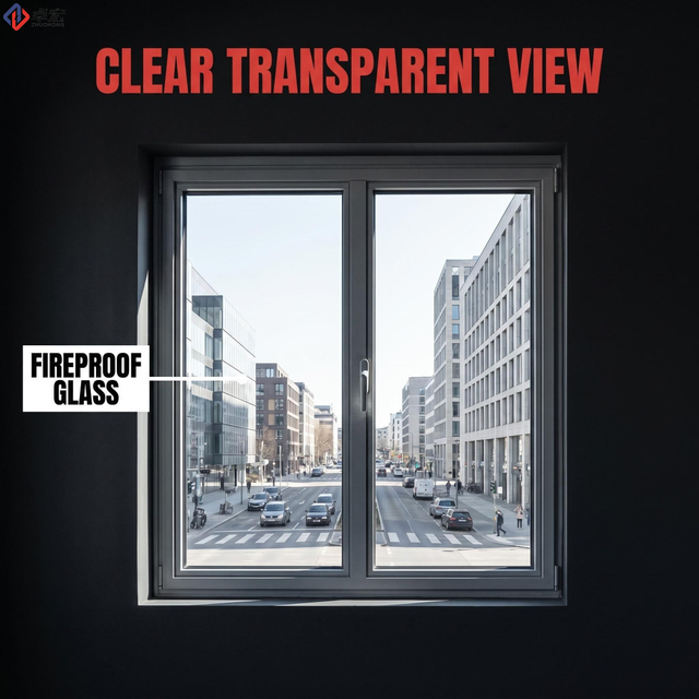 FD60 Cold Rolled Steel Fire Rated Window Fixed