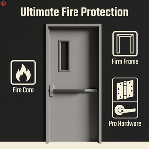 FD90 Fire Rated Steel Door for Industrial Buildings