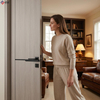 Laminate Flush Interior Doors Single Leaf Walnut Texture