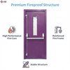 90 Minute Fire Rated Steel Door for Industrial Buildings