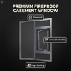 FD60 Aluminum Alloy Fire Rated Window Fixed Frame