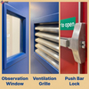 FD90 Single Leaf Steel Fire Door with Vision Panel